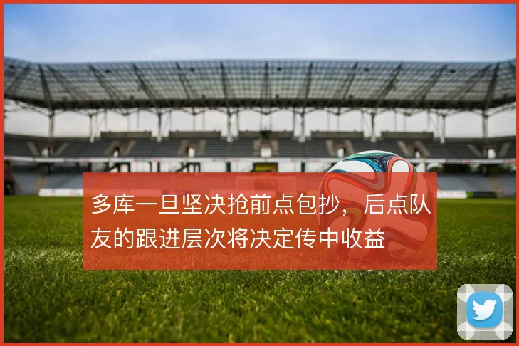 多库一旦坚决抢前点包抄，后点队友的跟进层次将决定传中收益