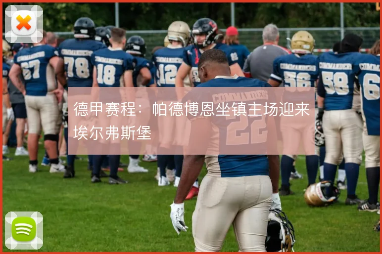 德甲赛程:帕德博恩坐镇主场迎来埃尔弗斯堡